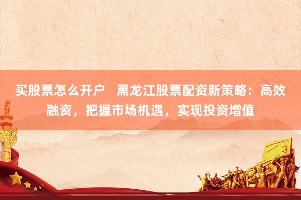 买股票怎么开户   黑龙江股票配资新策略：高效融资，把握市场机遇，实现投资增值