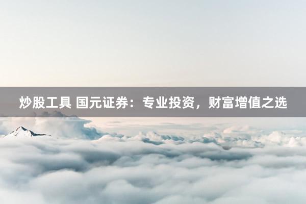 炒股工具 国元证券：专业投资，财富增值之选