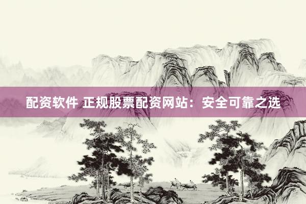 配资软件 正规股票配资网站：安全可靠之选