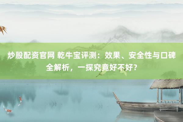 炒股配资官网 乾牛宝评测：效果、安全性与口碑全解析，一探究竟好不好？