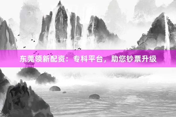 东莞领新配资：专科平台，助您钞票升级