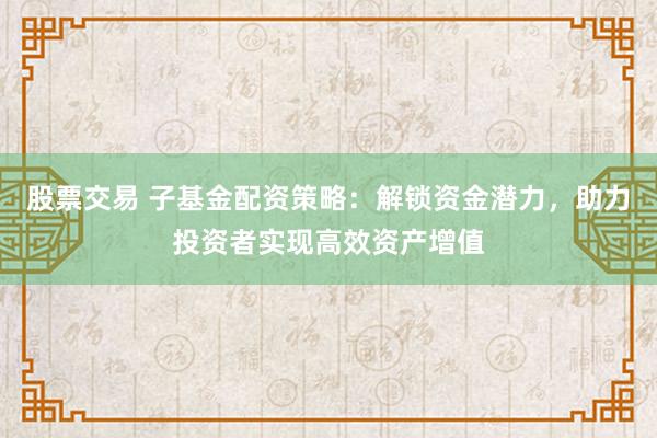 股票交易 子基金配资策略:解锁资金潜力,助力投资者实现高效资产增值