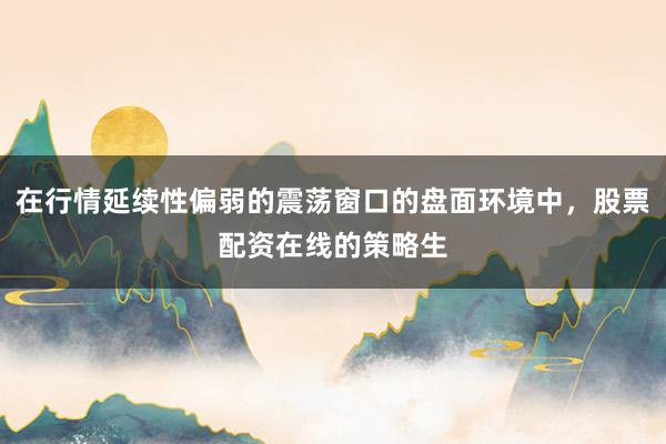 在行情延续性偏弱的震荡窗口的盘面环境中,股票配资在线的策略生