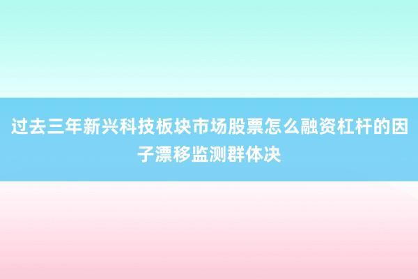 过去三年新兴科技板块市场股票怎么融资杠杆的因子漂移监测群体决