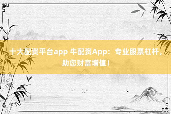 十大配资平台app 牛配资App：专业股票杠杆，助您财富增值！