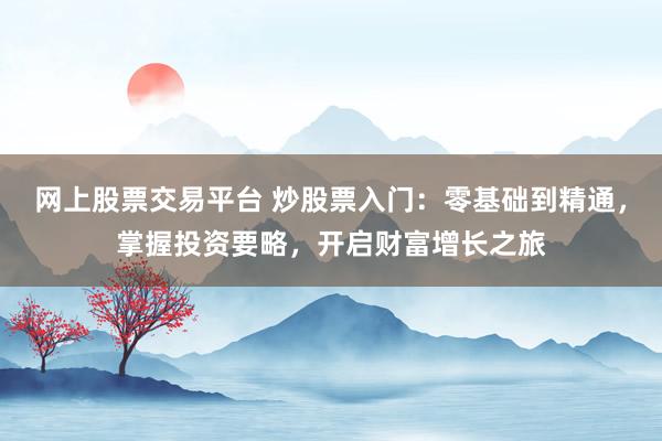 网上股票交易平台 炒股票入门:零基础到精通,掌握投资要略,开启财富增长之旅